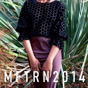 Zara Velvet Polka Dot Top